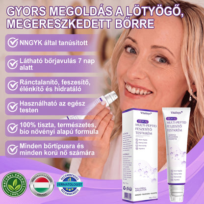 Vitalisys®🎉 PDRN Multi-Peptide Masszírozó Testgörgő Krém – Anti-aging, hidratáló, bőr megerősítő és emelő hatású, bőrápoló, egyenletes színű, pattanások és sötét foltok kezelése, szemölcsök és anyajegyek eltávolítása, valamint pikkelysömör enyhítése.