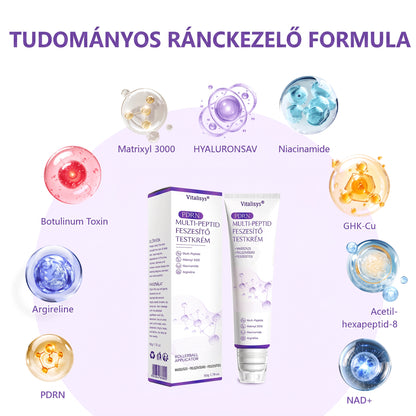 Vitalisys®🎉 PDRN Multi-Peptide Masszírozó Testgörgő Krém – Anti-aging, hidratáló, bőr megerősítő és emelő hatású, bőrápoló, egyenletes színű, pattanások és sötét foltok kezelése, szemölcsök és anyajegyek eltávolítása, valamint pikkelysömör enyhítése.