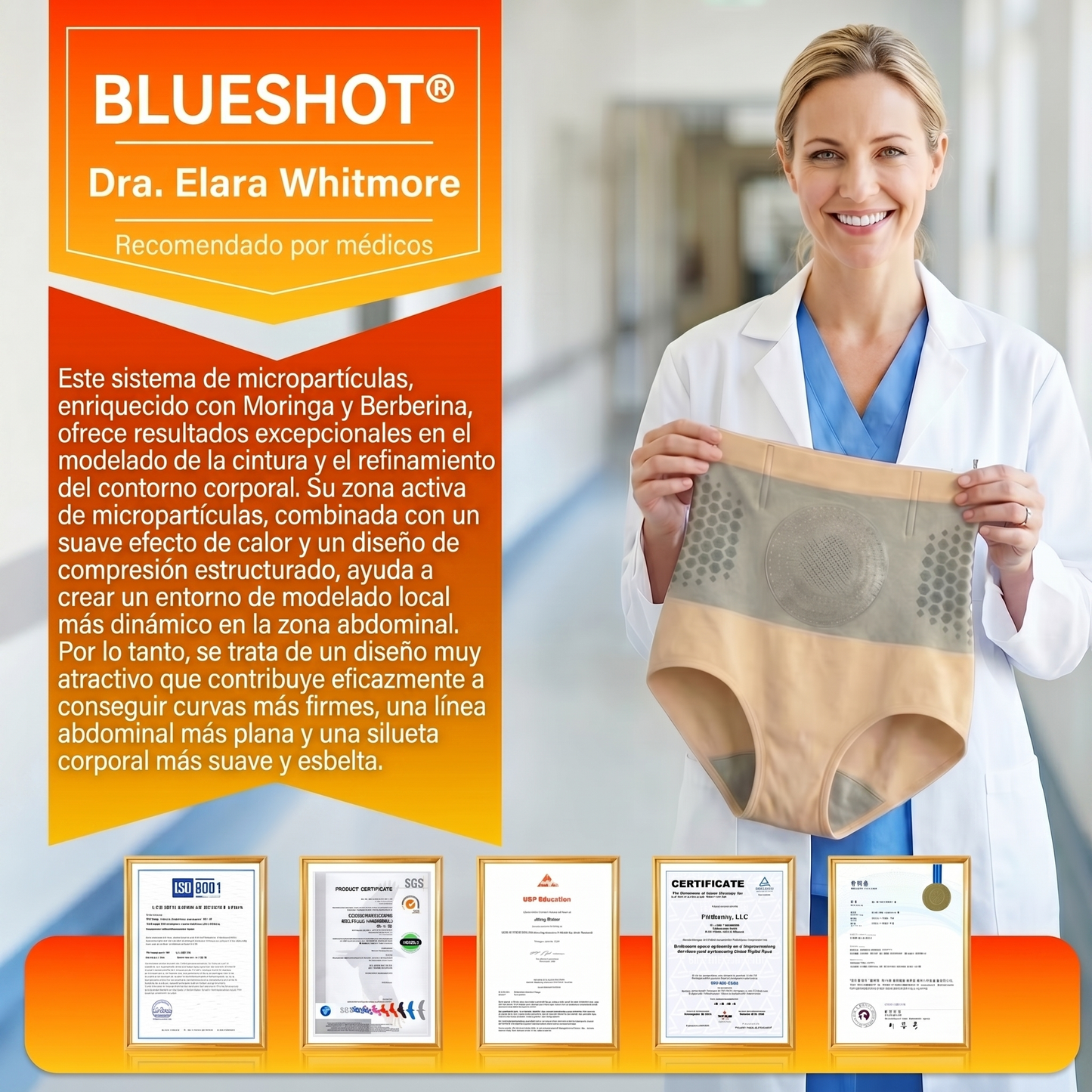 Tienda Oficial de la Marca🫐 BLUESHOT® 2026 – Pantalones Cortos 4 en 1 con Micro-Partículas de Moringa & Berberina para Moldear y Quemar Grasa