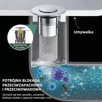 👑Ostatni dzień promocji – 49% taniej👑Otwierany sitko do odpływu zlewu – 🛀Usuwa nieprzyjemne zapachy i zapobiega zatkaniu
