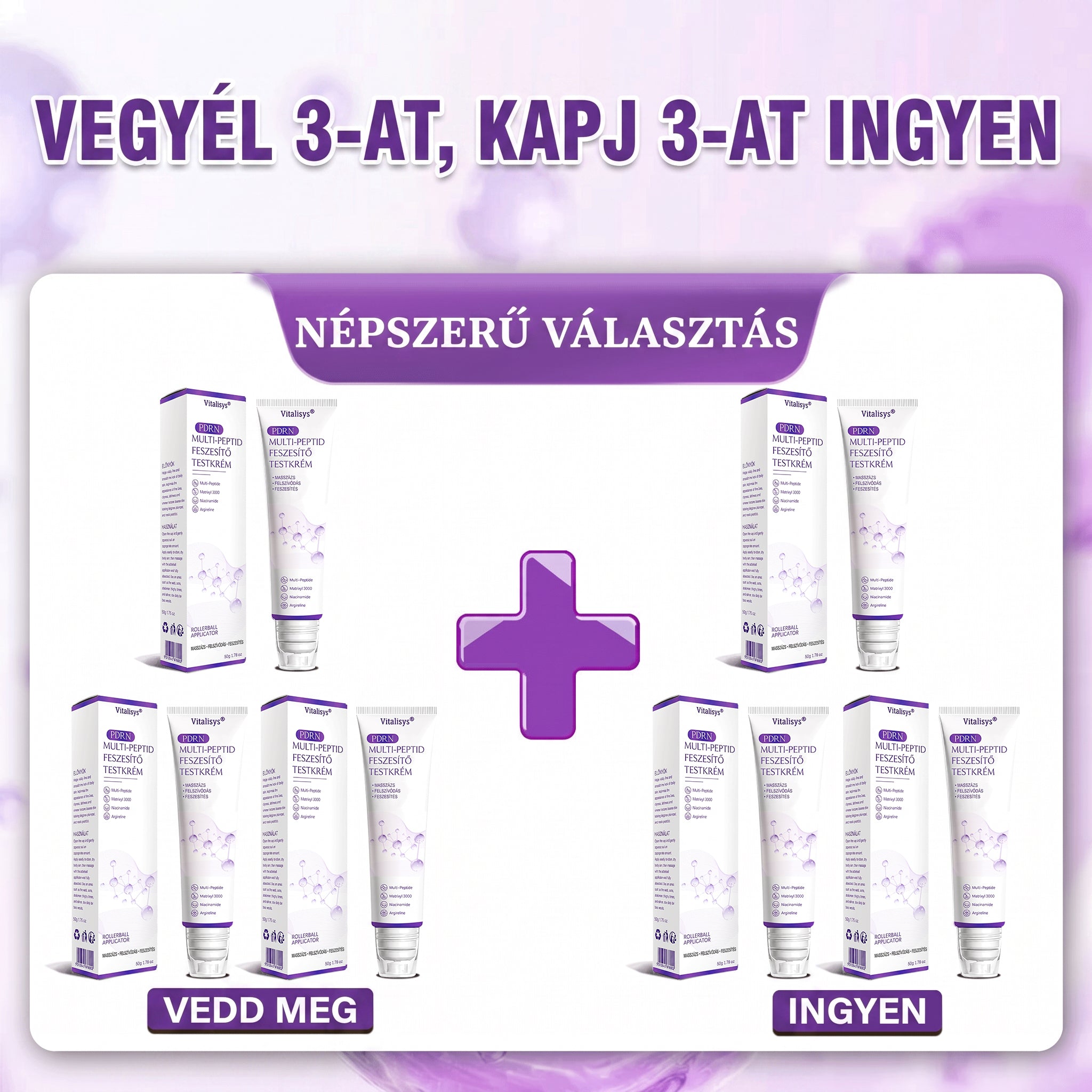6 doboz — Vásárolj 3, kapj 3 ingyenesen