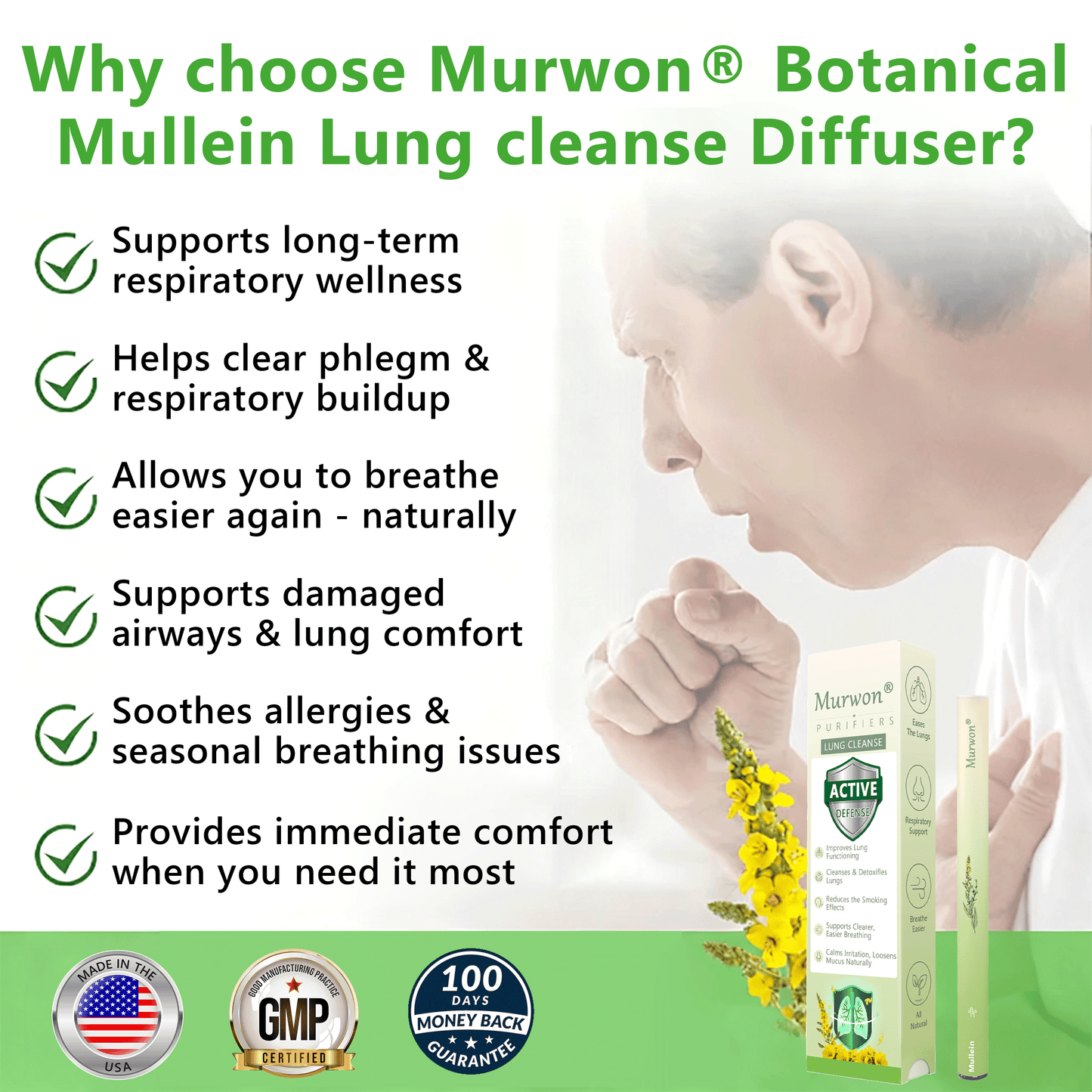 🇺🇸 𝐏𝐫𝐨𝐮𝐝𝐥𝐲 𝐌𝐚𝐝𝐞 & 𝐒𝐡𝐢𝐩𝐩𝐞𝐝 𝐢𝐧 𝐭𝐡𝐞 𝐔𝐒A✨𝐌𝐮𝐫𝐰𝒐𝒏® 𝐁𝐨𝐭𝐚𝐧𝐢𝐜𝐚𝐥 𝐌𝐮𝐥𝐥𝐞𝐢𝐧 𝐋𝐮𝐧𝐠 𝐂𝐥𝐞𝐚𝐧𝐬𝐞 𝐃𝐢𝐟𝐟𝐮𝐬𝐞𝐫🔥(👨‍⚕️Cough, Pharyngitis, shortness of breath, sputum, stuffy nose, bronchitis, bronchitis, allergy symptoms, lung discomfort)1💕