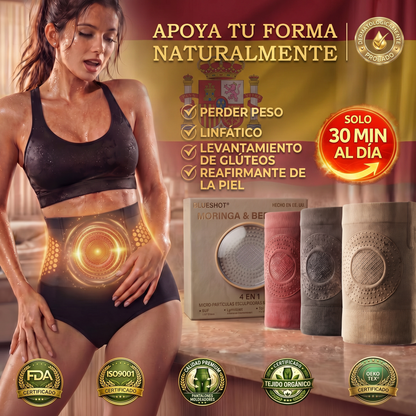 Tienda Oficial de la Marca🫐 BLUESHOT® 2026 – Pantalones Cortos 4 en 1 con Micro-Partículas de Moringa & Berberina para Moldear y Quemar Grasa