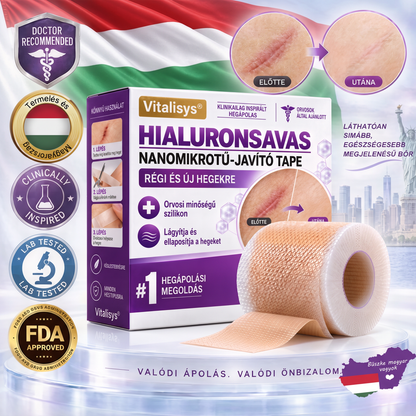 Vitalisys® Hyaluronsavas Nanomikrotű-hegjavító Tapasz🍇
