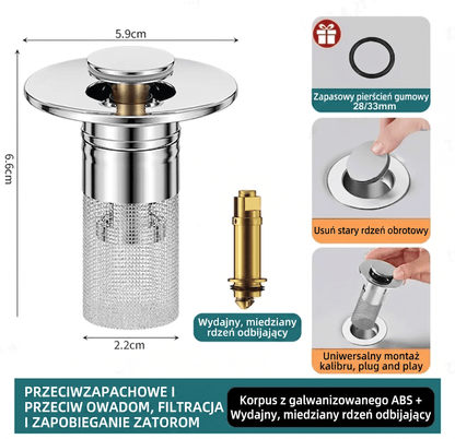 👑Ostatni dzień promocji – 49% taniej👑Otwierany sitko do odpływu zlewu – 🛀Usuwa nieprzyjemne zapachy i zapobiega zatkaniu