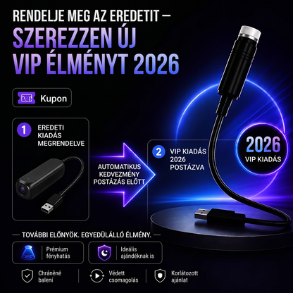 Vitalisys® 5D Intelligens Csillagprojektor 🌌 – Több mint 30 dinamikus jelenet és alkalmazáson keresztüli vezérlés 🍈