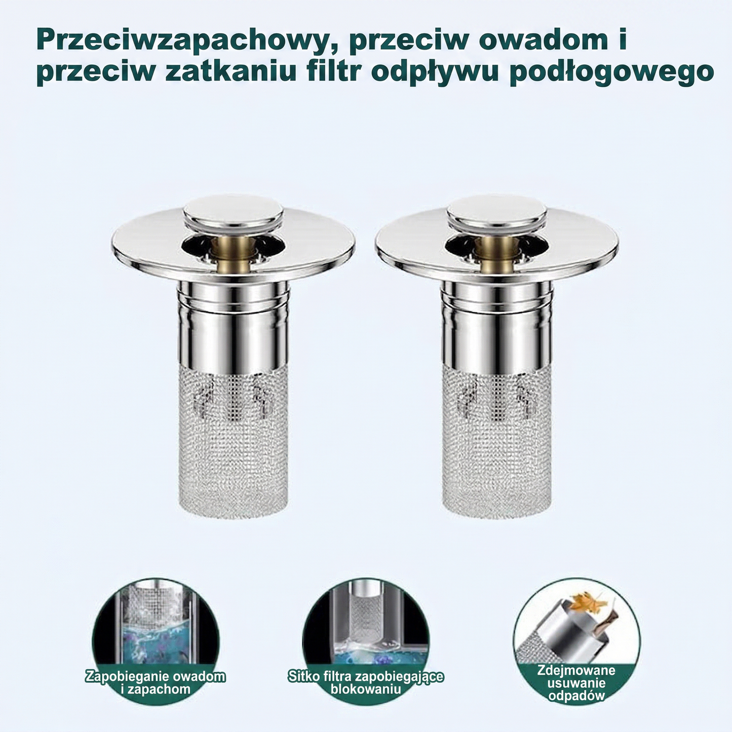 👑Ostatni dzień promocji – 49% taniej👑Otwierany sitko do odpływu zlewu – 🛀Usuwa nieprzyjemne zapachy i zapobiega zatkaniu