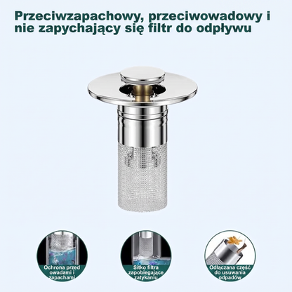 👑Ostatni dzień promocji – 49% taniej👑Otwierany sitko do odpływu zlewu – 🛀Usuwa nieprzyjemne zapachy i zapobiega zatkaniu