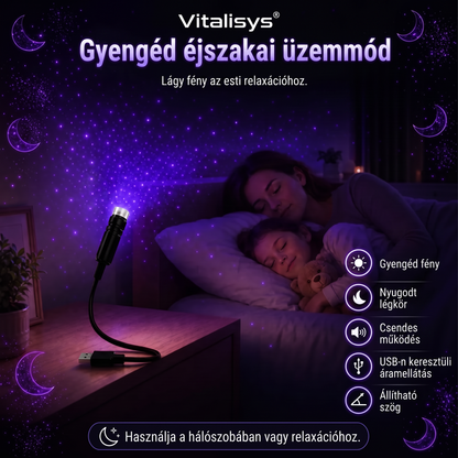 Vitalisys® 5D Intelligens Csillagprojektor 🌌 – Több mint 30 dinamikus jelenet és alkalmazáson keresztüli vezérlés 🍈